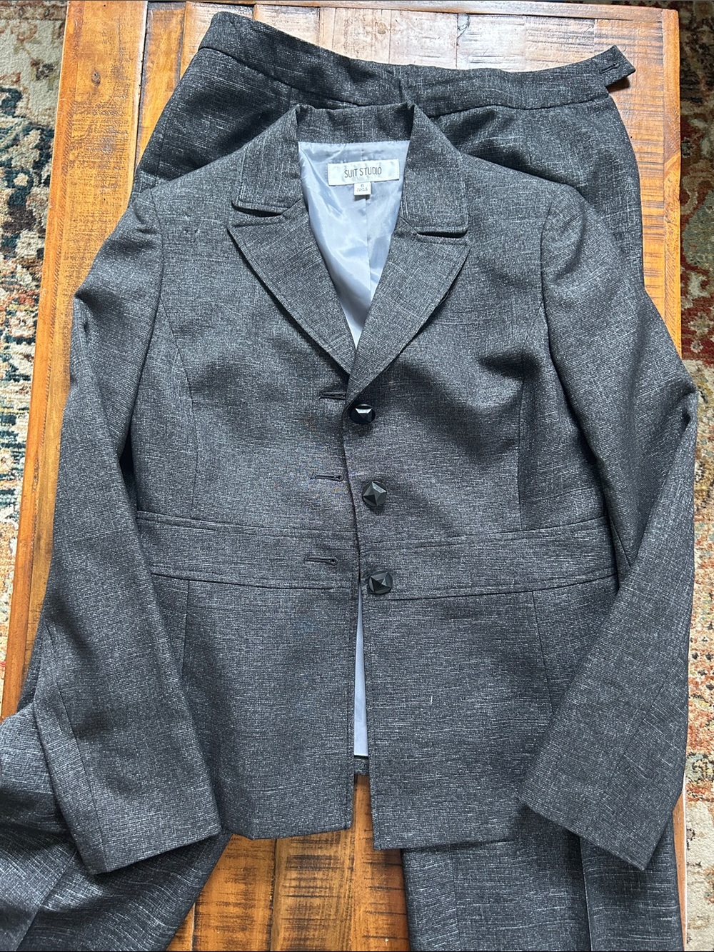 Suit Studio Charcoal Gray Pant Suit